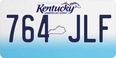 KY license plate 764JLF
