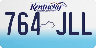 KY license plate 764JLL