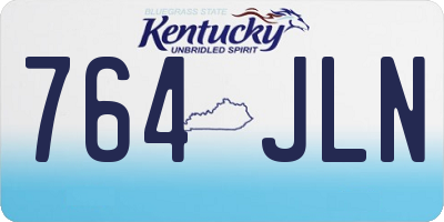 KY license plate 764JLN