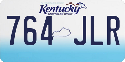KY license plate 764JLR