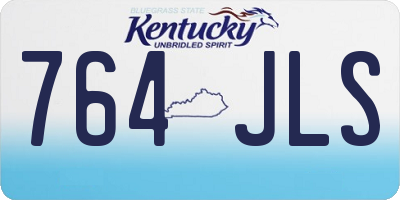 KY license plate 764JLS
