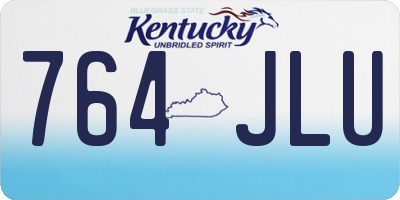 KY license plate 764JLU