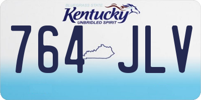KY license plate 764JLV