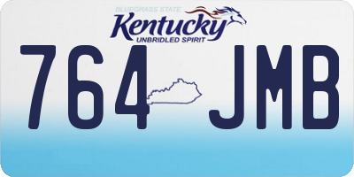 KY license plate 764JMB