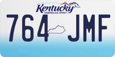 KY license plate 764JMF