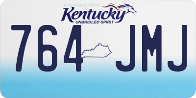 KY license plate 764JMJ