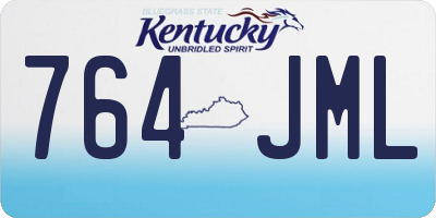 KY license plate 764JML
