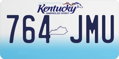KY license plate 764JMU