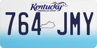 KY license plate 764JMY