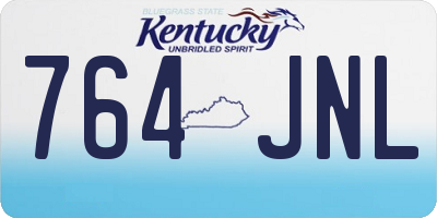 KY license plate 764JNL