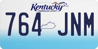 KY license plate 764JNM