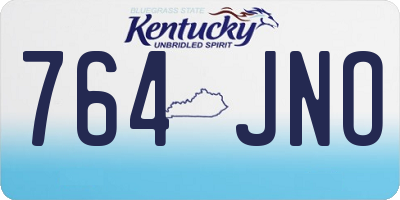 KY license plate 764JNO