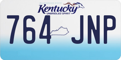 KY license plate 764JNP