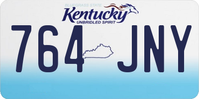 KY license plate 764JNY
