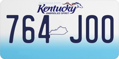 KY license plate 764JOO
