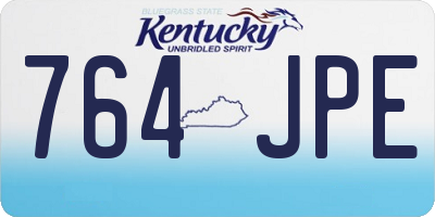 KY license plate 764JPE