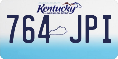 KY license plate 764JPI