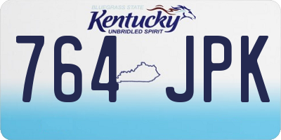 KY license plate 764JPK