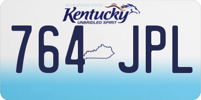 KY license plate 764JPL