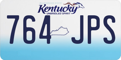 KY license plate 764JPS