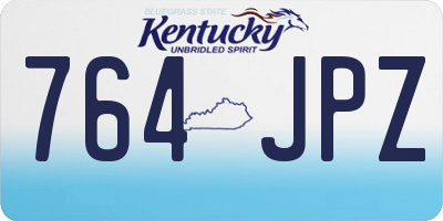 KY license plate 764JPZ