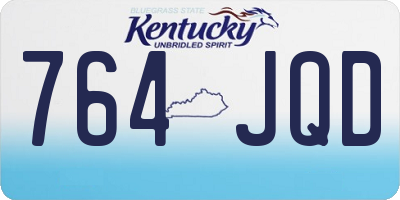 KY license plate 764JQD