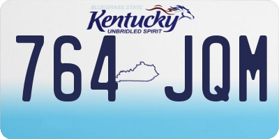 KY license plate 764JQM