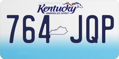 KY license plate 764JQP