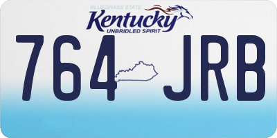 KY license plate 764JRB