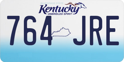 KY license plate 764JRE