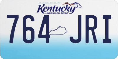 KY license plate 764JRI