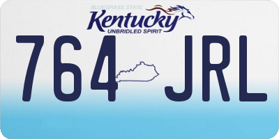 KY license plate 764JRL