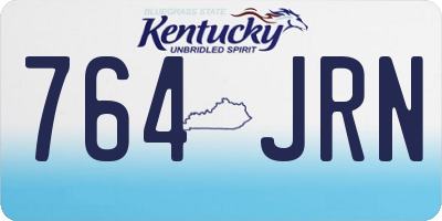 KY license plate 764JRN