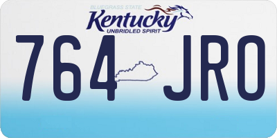 KY license plate 764JRO