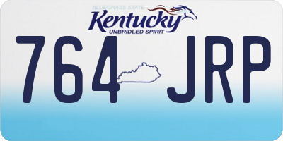 KY license plate 764JRP