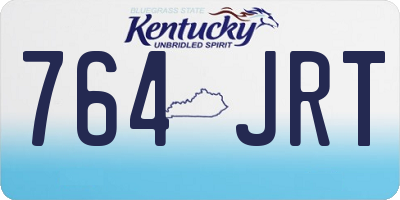 KY license plate 764JRT