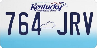 KY license plate 764JRV