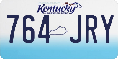 KY license plate 764JRY