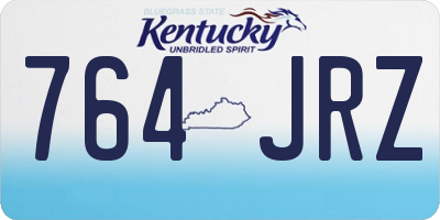 KY license plate 764JRZ