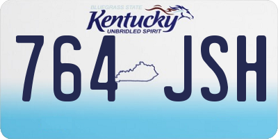 KY license plate 764JSH