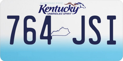 KY license plate 764JSI