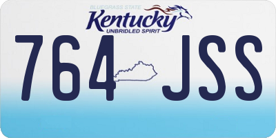 KY license plate 764JSS
