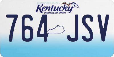 KY license plate 764JSV