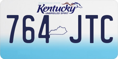 KY license plate 764JTC