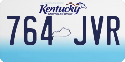 KY license plate 764JVR