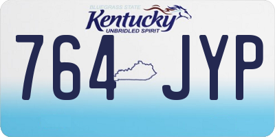 KY license plate 764JYP