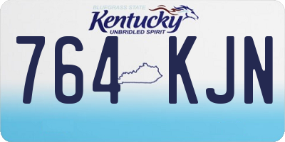 KY license plate 764KJN