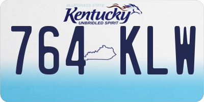 KY license plate 764KLW