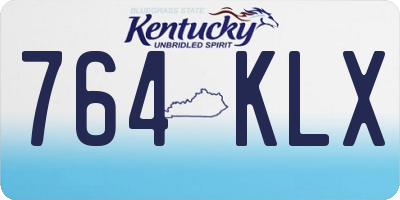 KY license plate 764KLX