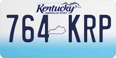 KY license plate 764KRP
